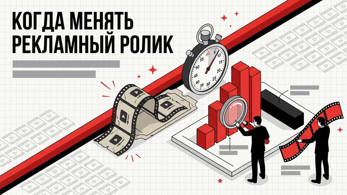 Рекламный ролик на конвейере цеха проходит через три датчика, последний горит красным - обложка разбора о выгорании креатива